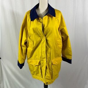Eddie Bauer Men's Vintage Yellow Raincoat - Size Large